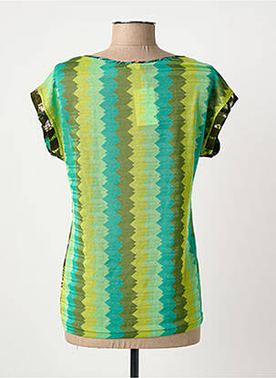 T-shirt coupe cintrée manches courtes vert GEISHA femme