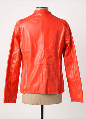 Veste simili cuir manches longues rouge DIANE LAURY femme