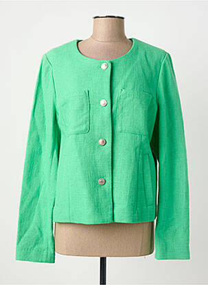 Veste casual col rond vert C'EST BEAU LA VIE femme