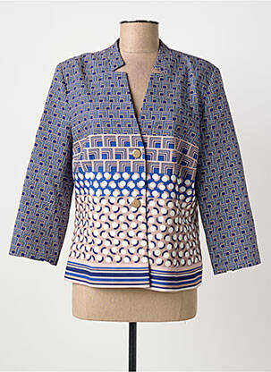 Veste casual finition intérieure doublée bleu CHRISTINE LAURE femme