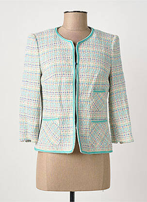 Veste casual col rond bleu BARILOCHE femme