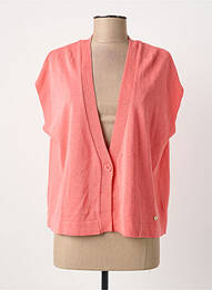 Gilet manches courtes fermeture boutonnée sur le devant orange LE PETIT BAIGNEUR femme