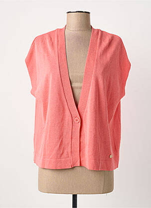 Gilet manches courtes fermeture boutonnée sur le devant orange LE PETIT BAIGNEUR femme