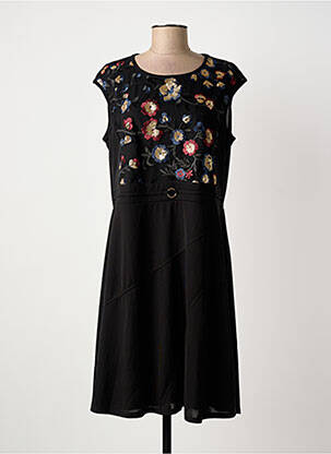 Robe mi-longue noir CHRISTINE LAURE femme