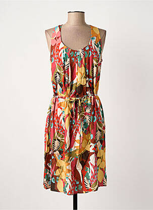 Robe mi-longue rouge C'EST BEAU LA VIE femme