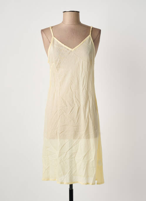 Jupon /fond de robe coupe cintrée jaune DAVID femme