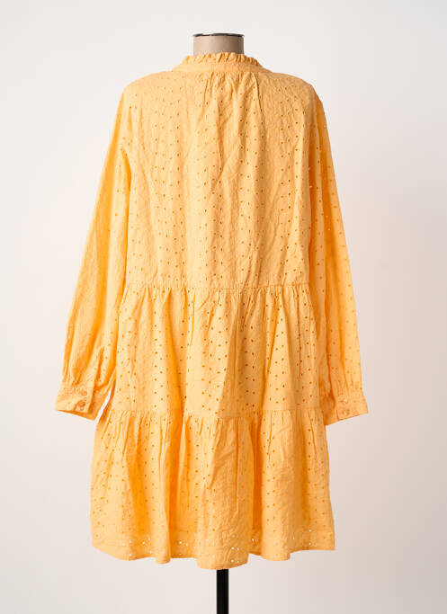 Robe mi-longue manches longues manches longues orange B.YOUNG femme