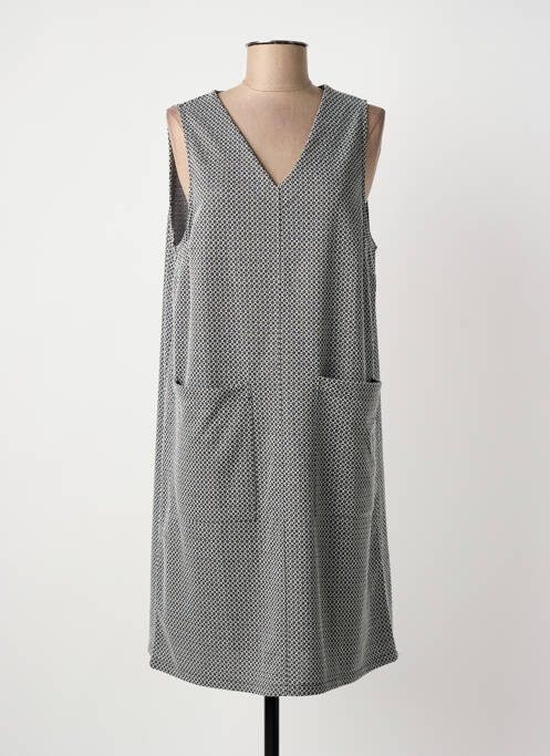 Robe mi-longue imprimé fantaisie sans manche gris SEE THE MOON femme