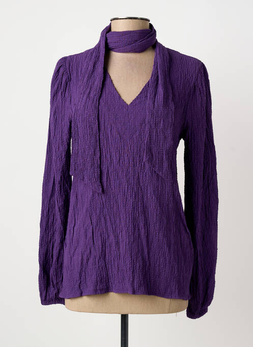 T-shirt manches longues manches longues violet B.YOUNG femme