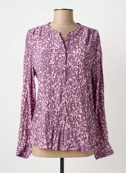 Blouse imprimé fantaisie manches longues violet B.YOUNG femme