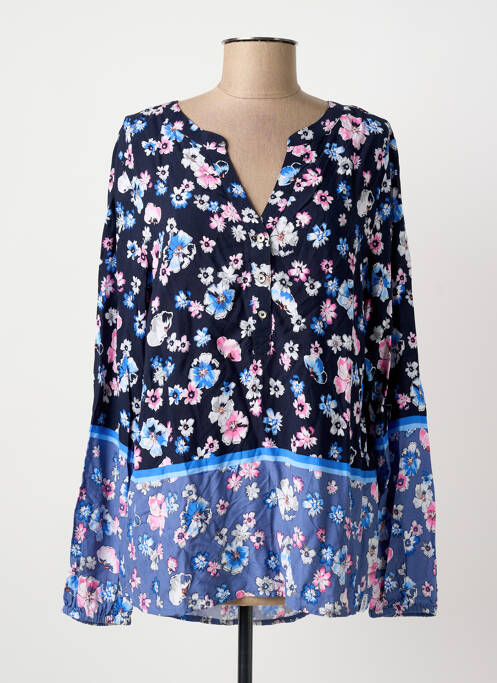 Blouse tissage popeline manches longues bleu CECIL femme