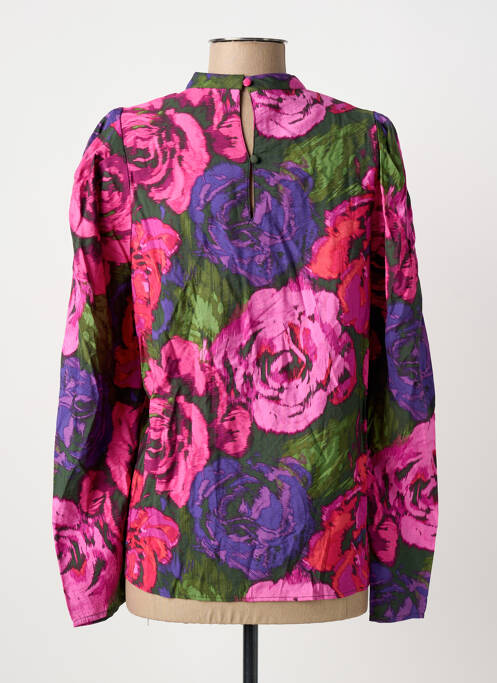 Blouse tissage popeline manches longues rose B.YOUNG femme