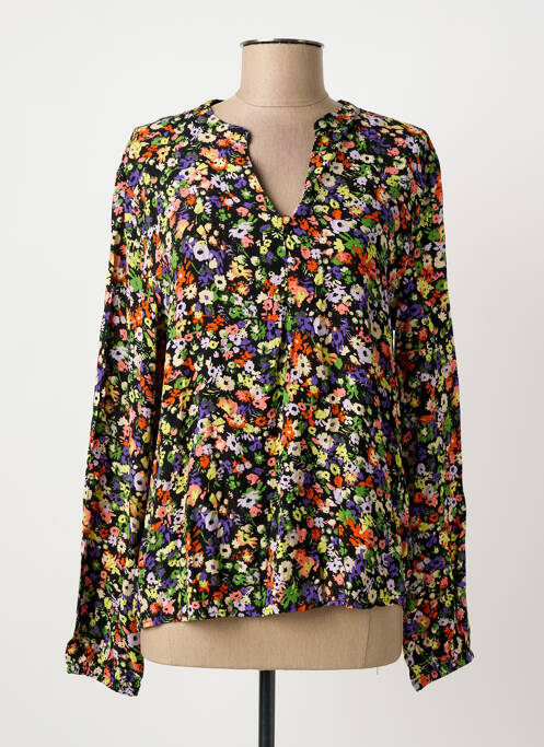 Blouse imprimé fleurs manches longues noir B.YOUNG femme