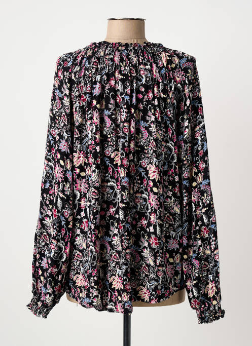 Blouse imprimé fleurs manches longues noir JENSEN femme