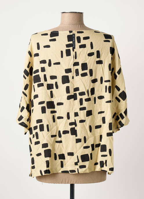 Blouse imprimé fantaisie manches 3/4 beige POISSONS BLANCS femme