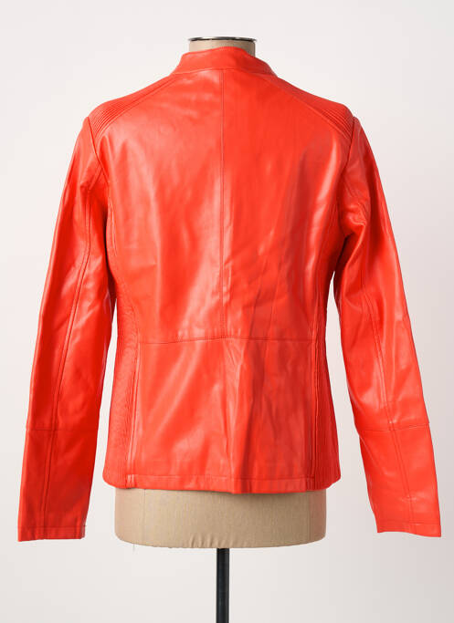 Veste simili cuir manches longues rouge DIANE LAURY femme