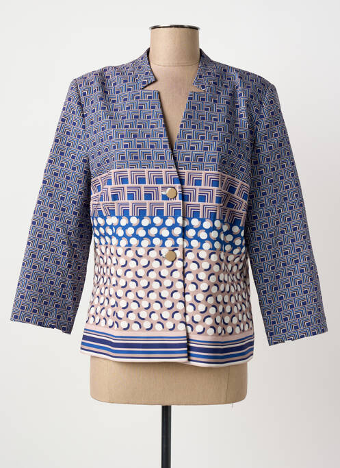 Veste casual finition intérieure doublée bleu CHRISTINE LAURE femme