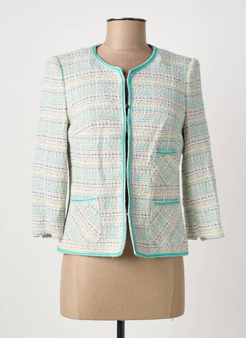 Veste casual col rond bleu BARILOCHE femme