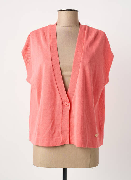 Gilet manches courtes fermeture boutonnée sur le devant orange LE PETIT BAIGNEUR femme