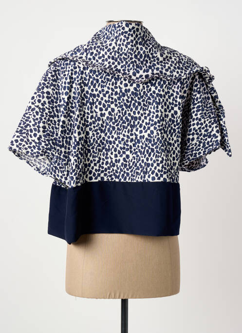 Veste casual coupe cintrée bleu POISSONS BLANCS femme