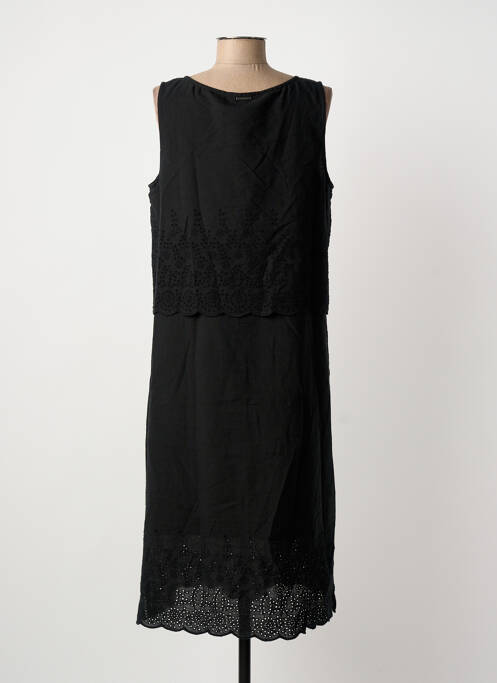 Robe mi-longue noir AGATHE & LOUISE femme
