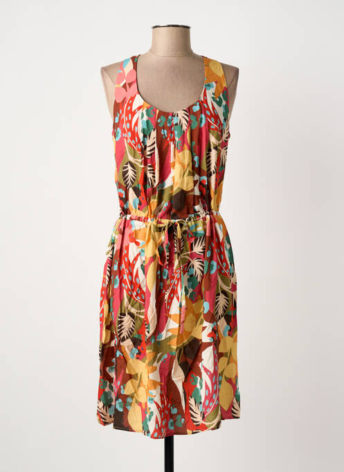 Robe mi-longue rouge C'EST BEAU LA VIE femme