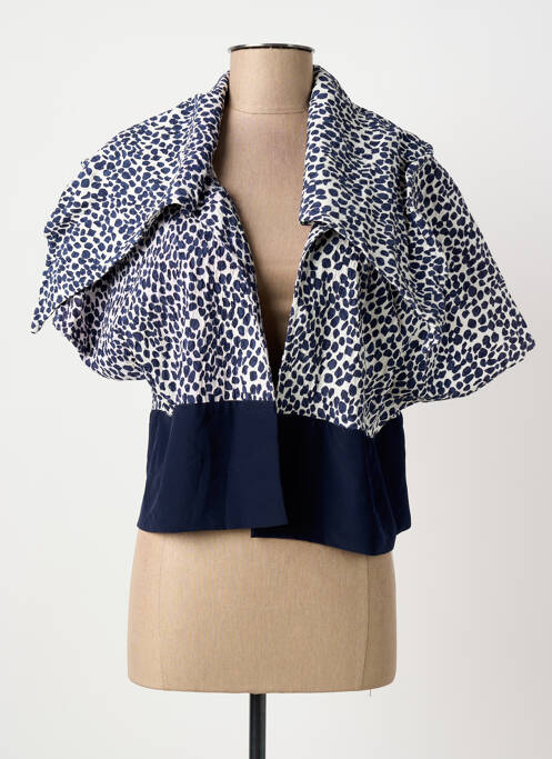 Veste casual bleu POISSONS BLANCS femme