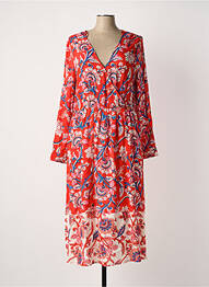Robe longue manches longues manches longues rouge C'EST BEAU LA VIE femme