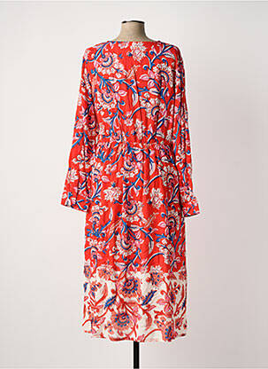 Robe longue manches longues manches longues rouge C'EST BEAU LA VIE femme