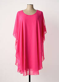 Robe mi-longue manches courtes manches courtes rose GREGORY PAT femme
