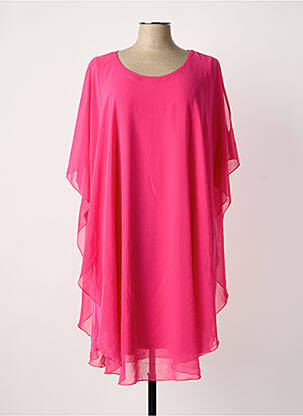 Robe mi-longue manches courtes manches courtes rose GREGORY PAT femme