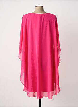 Robe mi-longue manches courtes manches courtes rose GREGORY PAT femme
