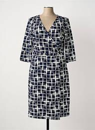 Robe mi-longue manches 3/4 manches 3/4 bleu SMASHED LEMON femme
