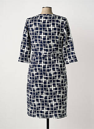 Robe mi-longue manches 3/4 manches 3/4 bleu SMASHED LEMON femme