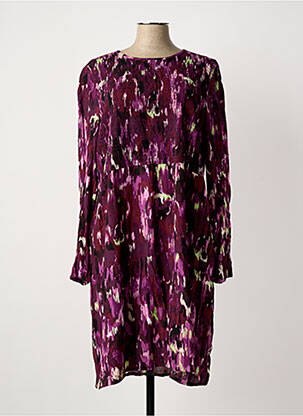 Robe mi-longue manches longues manches longues violet STREET ONE femme