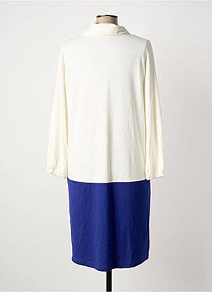Robe mi-longue manches longues manches longues blanc POISSONS BLANCS femme