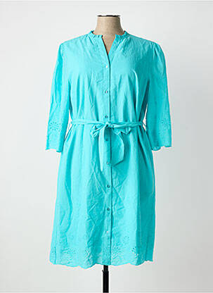 Robe mi-longue manches 3/4 manches 3/4 bleu JULIE GUERLANDE femme