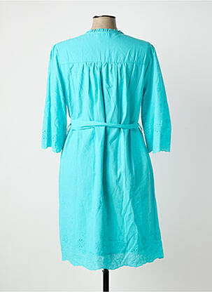 Robe mi-longue manches 3/4 manches 3/4 bleu JULIE GUERLANDE femme
