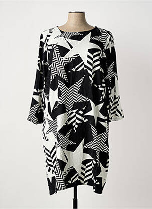 Robe mi-longue imprimé fantaisie manches longues noir STREET ONE femme
