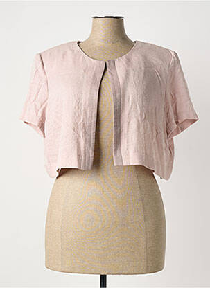 Veste casual col rond rose CHRISTINE LAURE femme