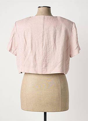 Veste casual col rond rose CHRISTINE LAURE femme