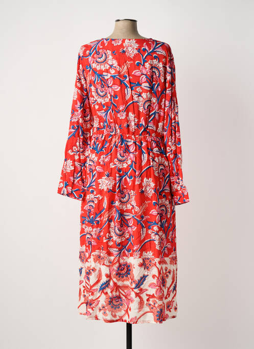 Robe longue manches longues manches longues rouge C'EST BEAU LA VIE femme