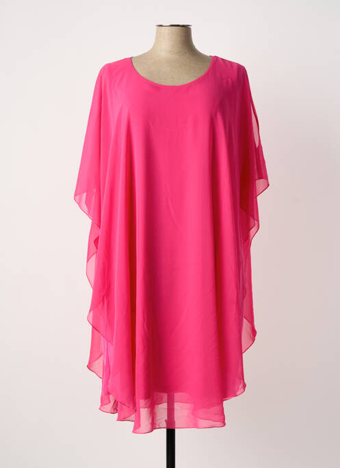 Robe mi-longue manches courtes manches courtes rose GREGORY PAT femme