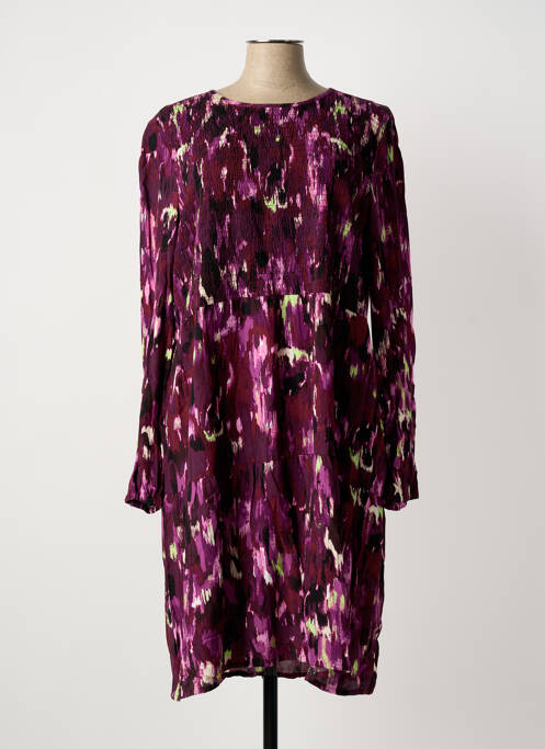 Robe mi-longue manches longues manches longues violet STREET ONE femme
