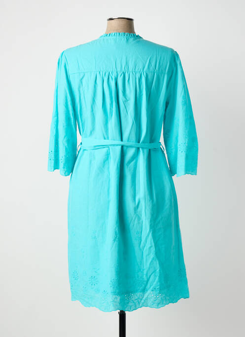 Robe mi-longue manches 3/4 manches 3/4 bleu JULIE GUERLANDE femme