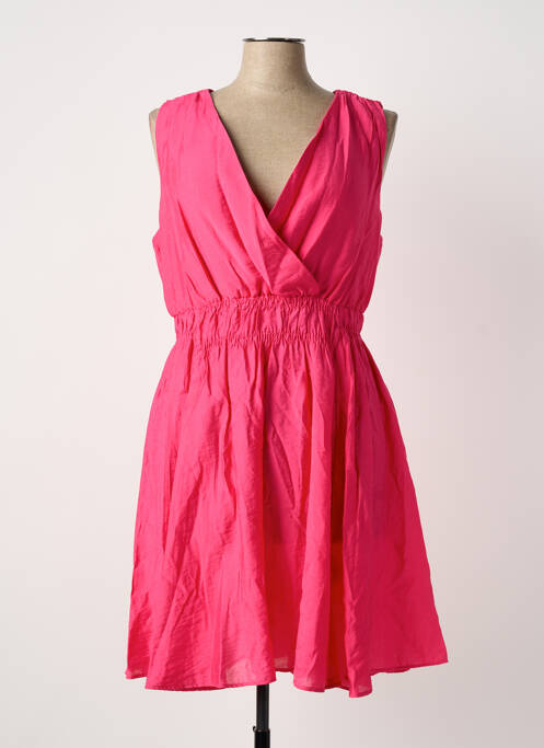 Robe mi-longue sans manche sans manche rose C'EST BEAU LA VIE femme