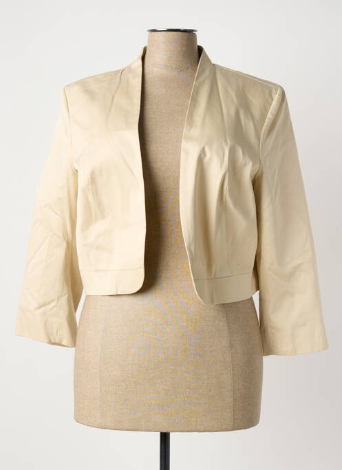 Veste casual col tailleur beige JULIE GUERLANDE femme