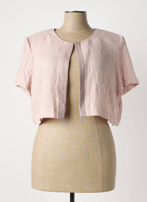 Veste casual col rond rose CHRISTINE LAURE femme