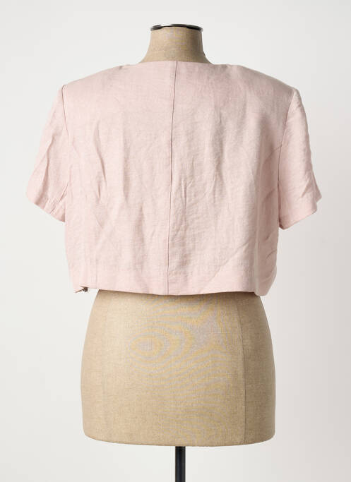 Veste casual col rond rose CHRISTINE LAURE femme