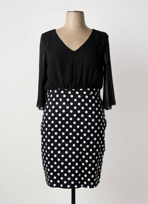 Robe mi-longue manches 3/4 manches 3/4 noir SMASHED LEMON femme